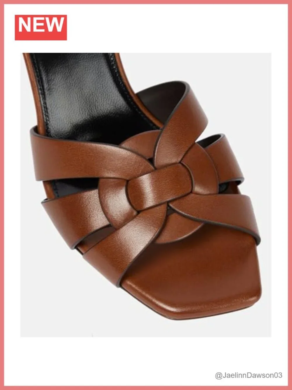 Women's Open Toe Heeled Mules Intertwining Straps Stiletto Heel Slip On Pumps